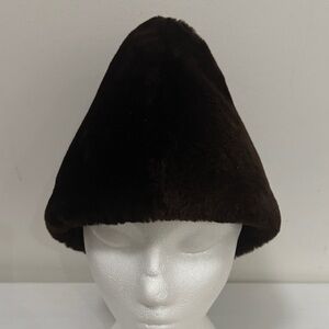 Dark Brown Faux Fur Hat